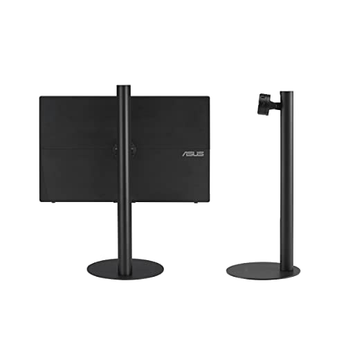 ASUS ZenScreen Stand MTS02D - Ergonomic Stand for Portable Monitors, Tilt, Pivot, Height adjustments, 1/4 Tripod Socket Compatible, Work from Home Setup, Home Office,Black