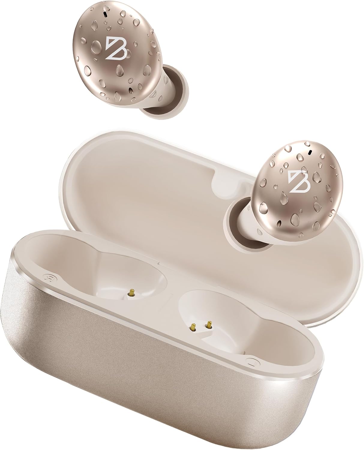 Back Bay Audio Tempo 30 Wireless Earbuds for Small Ears - Award-Winning Sound, Sweatproof Bluetooth Earbuds, Comfortable Ear Buds for Women, Gold Earphones Small Ear Canals, Long Battery Headphones