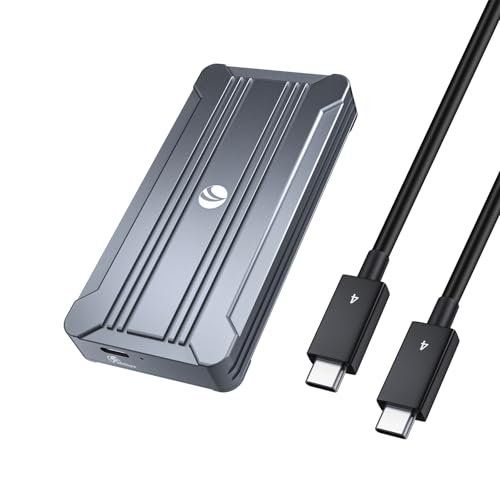 40Gbps NVMe Enclosure,V VCOM M.2 NVMe SSD Enclosure, Aluminum Alloy External NVMe Enclosure Support Size 2280 M&B+M-Key,Compatible with Thunderbolt 3/4,USB4/3.2/3.1/3.0/2.0