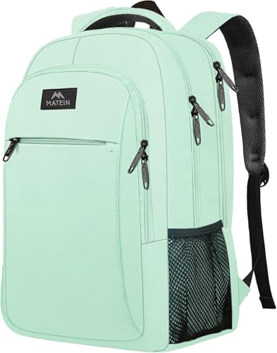 MATEIN 15.6-Inch Laptop Backpack with USB Charging Port, Slim Lightweight Water Resistant Travel Backpack for Women