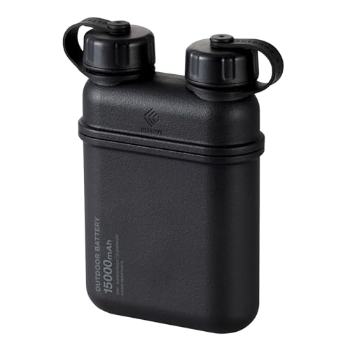 ELECOM NESTOUT Rugged Power Bank, 15000mAh Outdoor Charger, 32W USB-C Fast Charging PD, Waterproof IP67, Durable Shockproof, Battery Pack for iPhone Tablet Hiking Travel Camping (Black, 15000mAh)