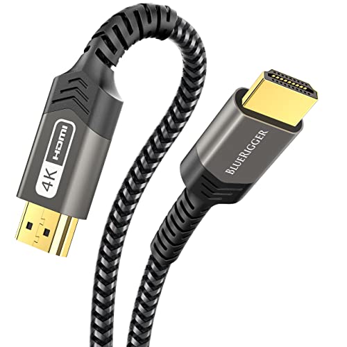 BlueRigger 4K HDMI Cable (40FT, 4K 60Hz HDR, High Speed 18 Gbps, eARC, Nylon Braided Cord) - Compatible with PS5, PS4, Xbox, Roku, Apple TV, HDTV, Blu-ray, PC