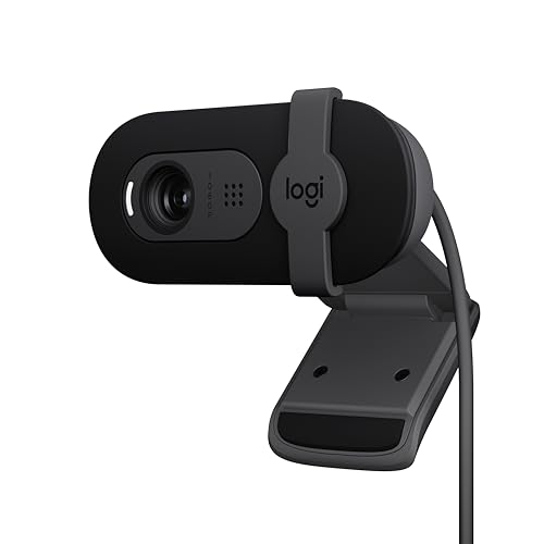 Logitech Brio 101 Full HD 1080p Webcam for Meetings, Streaming, Desktop, Laptop, PC - Built-in Mic, Shutter, Works with Zoom, Microsoft Teams, Nintendo Switch 2s New GameChat Mode, USB-A,-Black