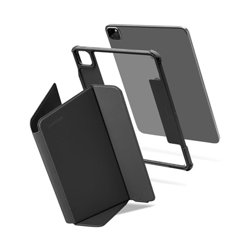 tomtoc iPad Pro Case Ultra Detachable for 11-inch iPad Pro 4th/3rd Gen (M2&M1), Protective Case with Airbag Protectors & 3 Magnetic Stand Modes Cover, Supporting Wireless Apple Pencil Charging