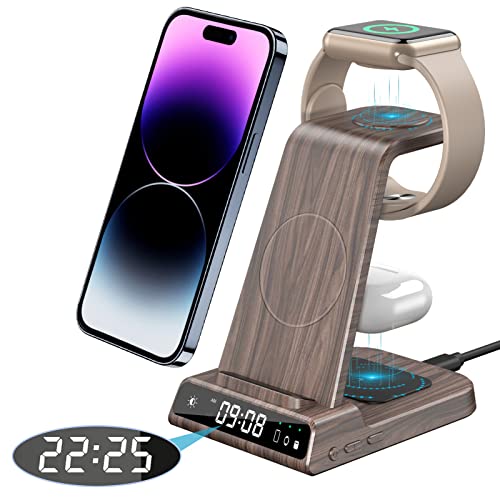 NeotrixQI 3‑in‑1 Wireless Charger with Clock