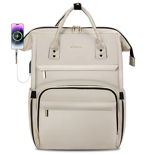 LOVEVOOK Laptop Backpack for Women Teacher Backpack Nurse Bag,Work Bag Backpack Purse Bag Anti-Theft Travel Backpacks with USB Charging Port,15.6 Inch Backpacks for College Business Casual