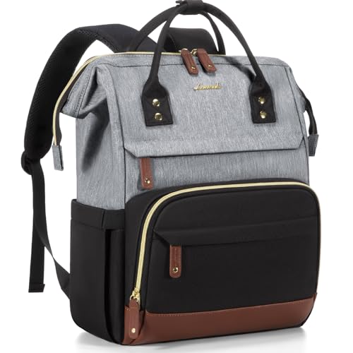 LOVEVOOK Laptop Backpack for Women, 15.6 Inch Work Business Backpacks Purse With Large Capacity, Waterproof Nurse Bag College Bookbag for School, Waterproof Casual Daypack for Travel