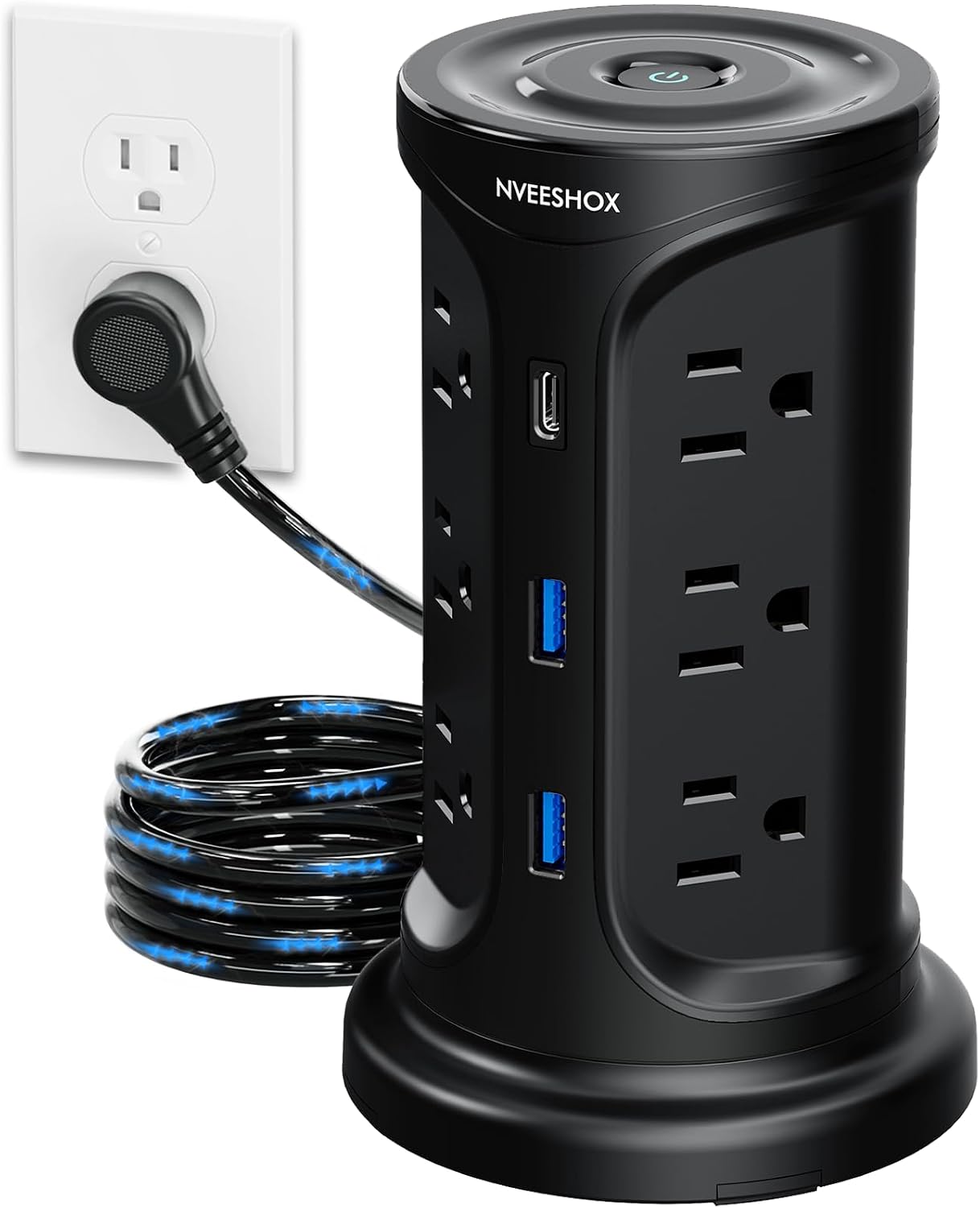 NVEESHOX Power Strip Tower