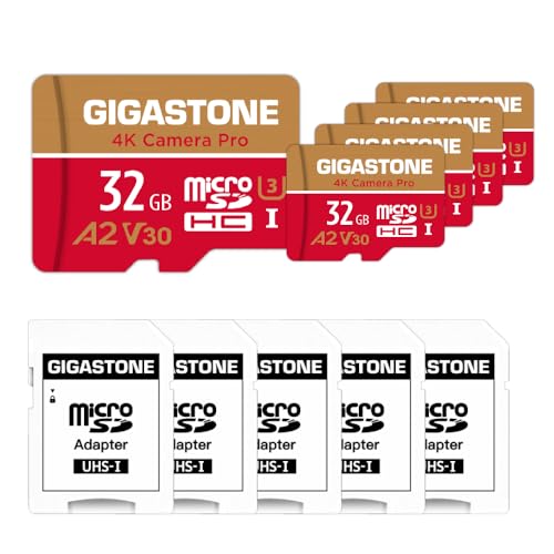 GIGASTONE 32GB Micro SD Card 5-Pack