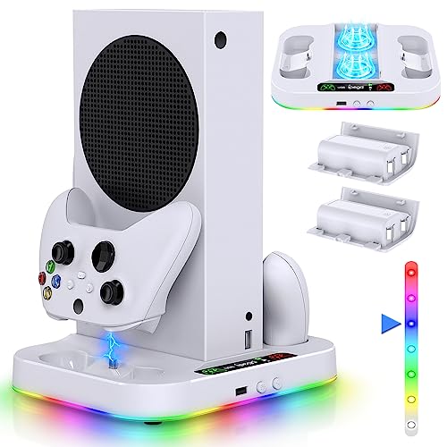 Klipdasse Cooling Fan Stand & RGB Light Strip for Xbox Series S