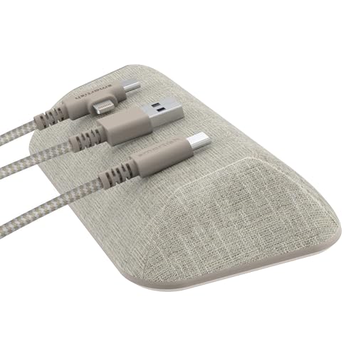 Smartish Magnetic Cord Holder - Bigger Cable Wrangler Organizer with Magnet Clips for Charger Management on Desktop, Nightstand, or Side Table - Holds 6+ Cables - Lightly Toasted Beige