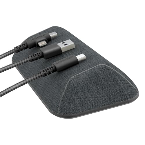 Smartish Magnetic Cord Holder - Bigger Cable Wrangler Organizer with Magnet Clips for Charger Management on Desktop, Nightstand, or Side Table - Holds 6+ Cables - No. 2 Pencil Gray