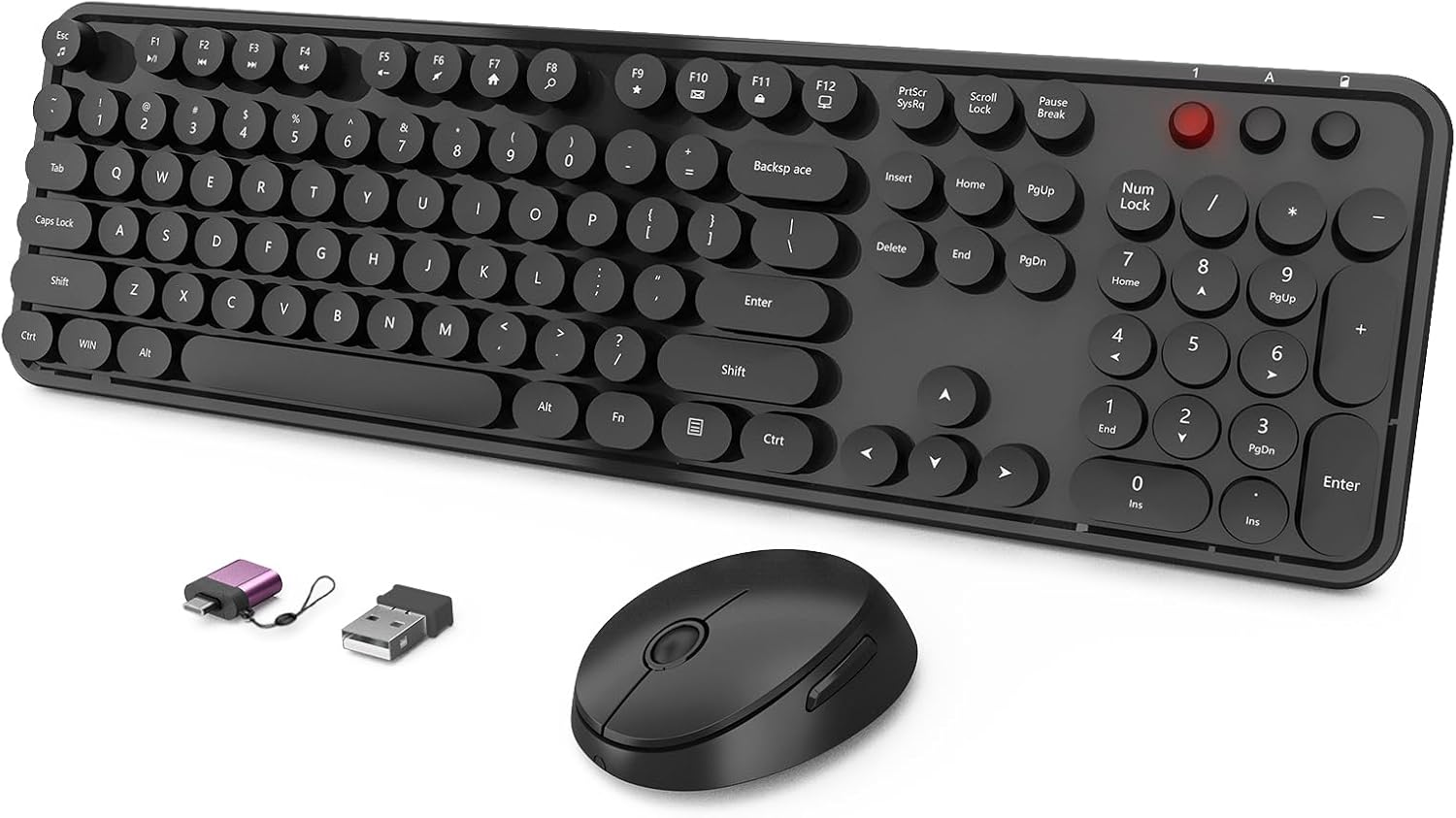 SkyGive Wireless Keyboard & Mouse Combo (Black)