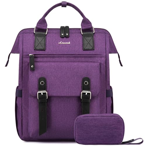 LOVEVOOK Laptop Backpack for Women Work Teacher Bag Travel Backpack, Stylish College Backpack Purse, Business Computer Laptop Bag Nurse Bags, Casual Daypack, 18 Inch