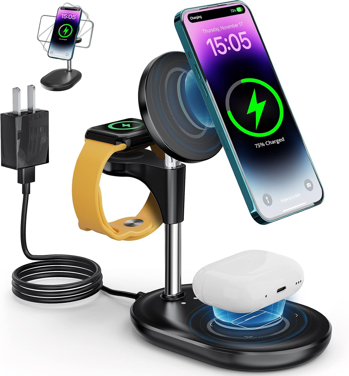 Arlide 3‑in‑1 Wireless Charging Station