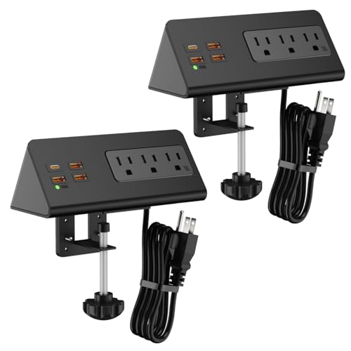 Emerising Desk Edge Clamp Power Strip