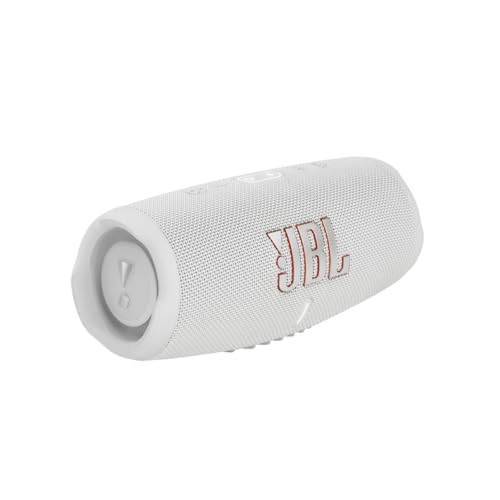 JBL CHARGE 5 - Portable Waterproof (IP67) Bluetooth Speaker with Powerbank USB Charge out, 20 hours playtime, JBL Partyboost (White)