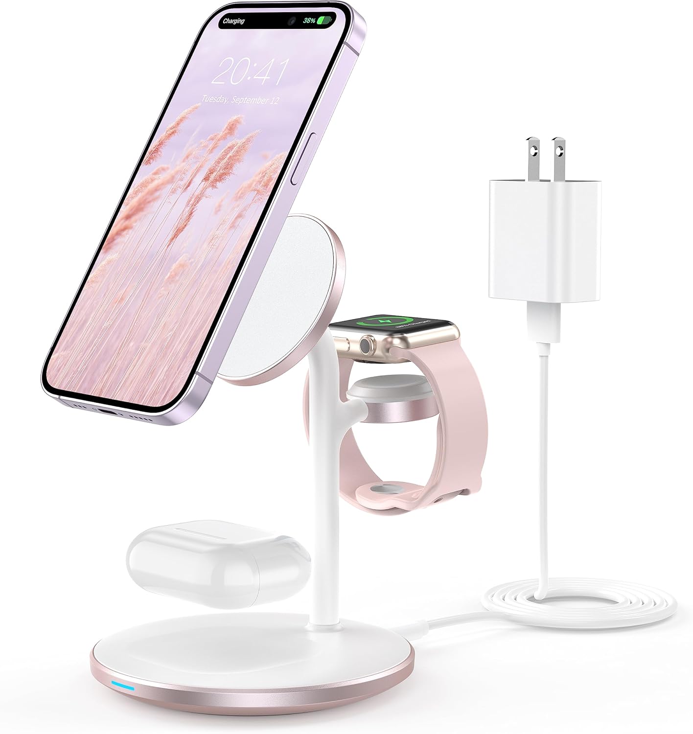 XooFly 3-in-1 Wireless Charging Station (Pink)