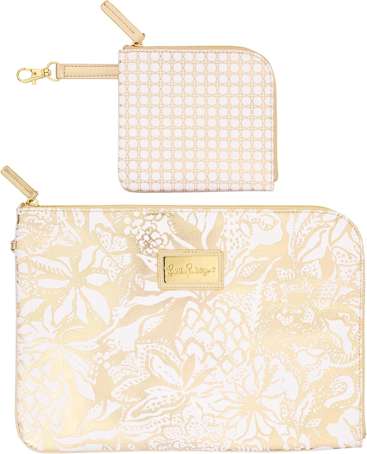 Lilly Pulitzer Padded Tech Sleeve (Safari Sangria Gold)