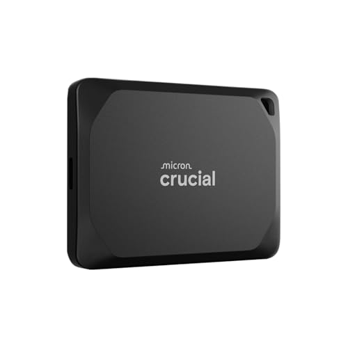 Crucial X10 Pro 1TB Portable SSD, Up to 2100MB/s Read, 2000MB/s Write, 3.2 USB-C, External Solid State Drive, Durable Storage for PC & Mac, for Professional Creators, Black - CT1000X10PROSSD902