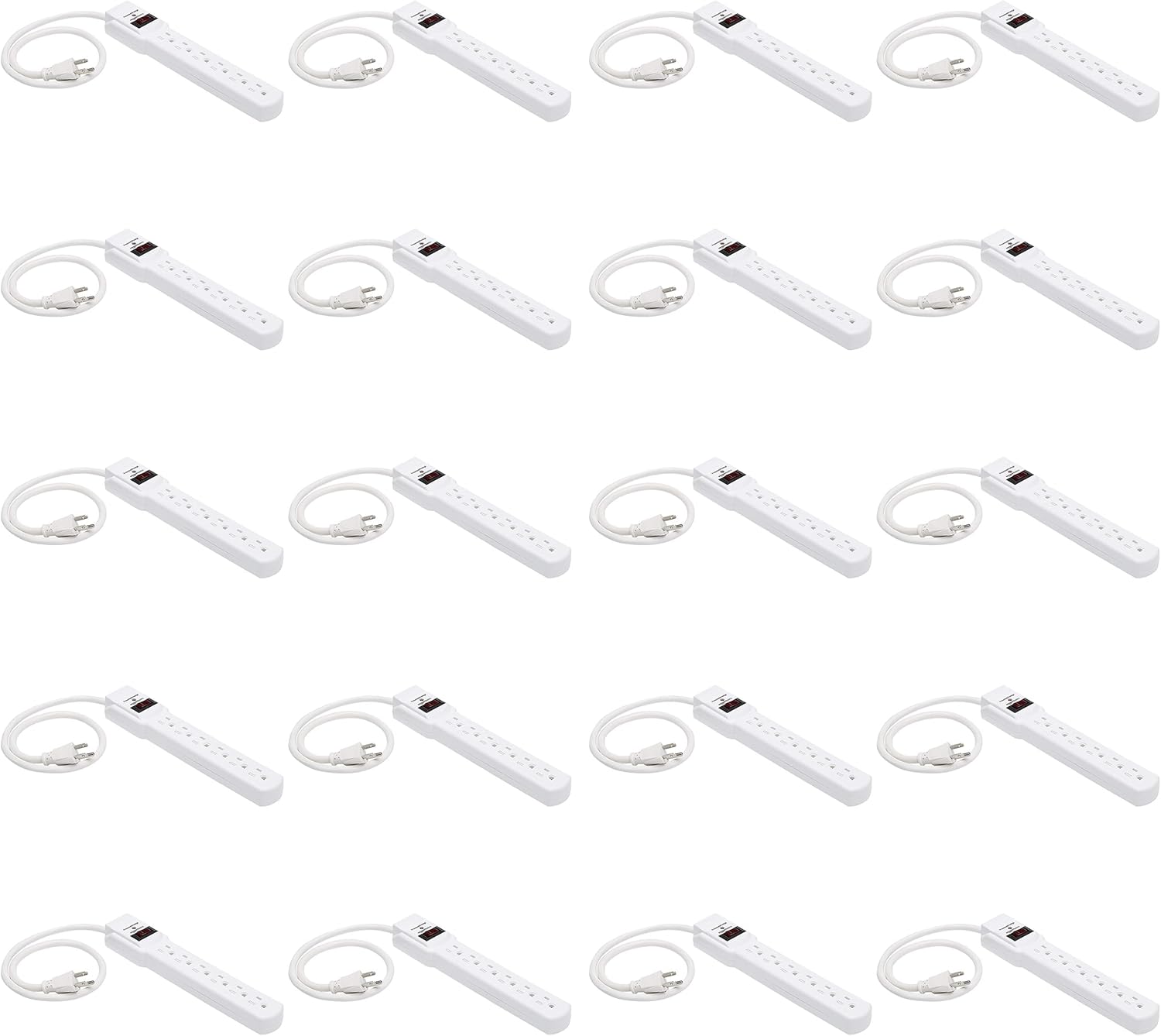 Amazon Basics 6‑Outlet (White)