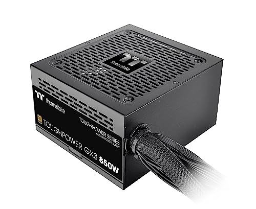 Thermaltake Toughpower GX3 850W 80Plus Gold SLI/Crossfire Ready ATX 3.0 Power Supply; PCIe5 12VHPWR Connector Included; 5 Year Warranty; PS-TPD-0850NNFAGU-3