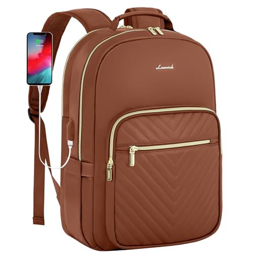 LOVEVOOK Leather Backpack (Brown)
