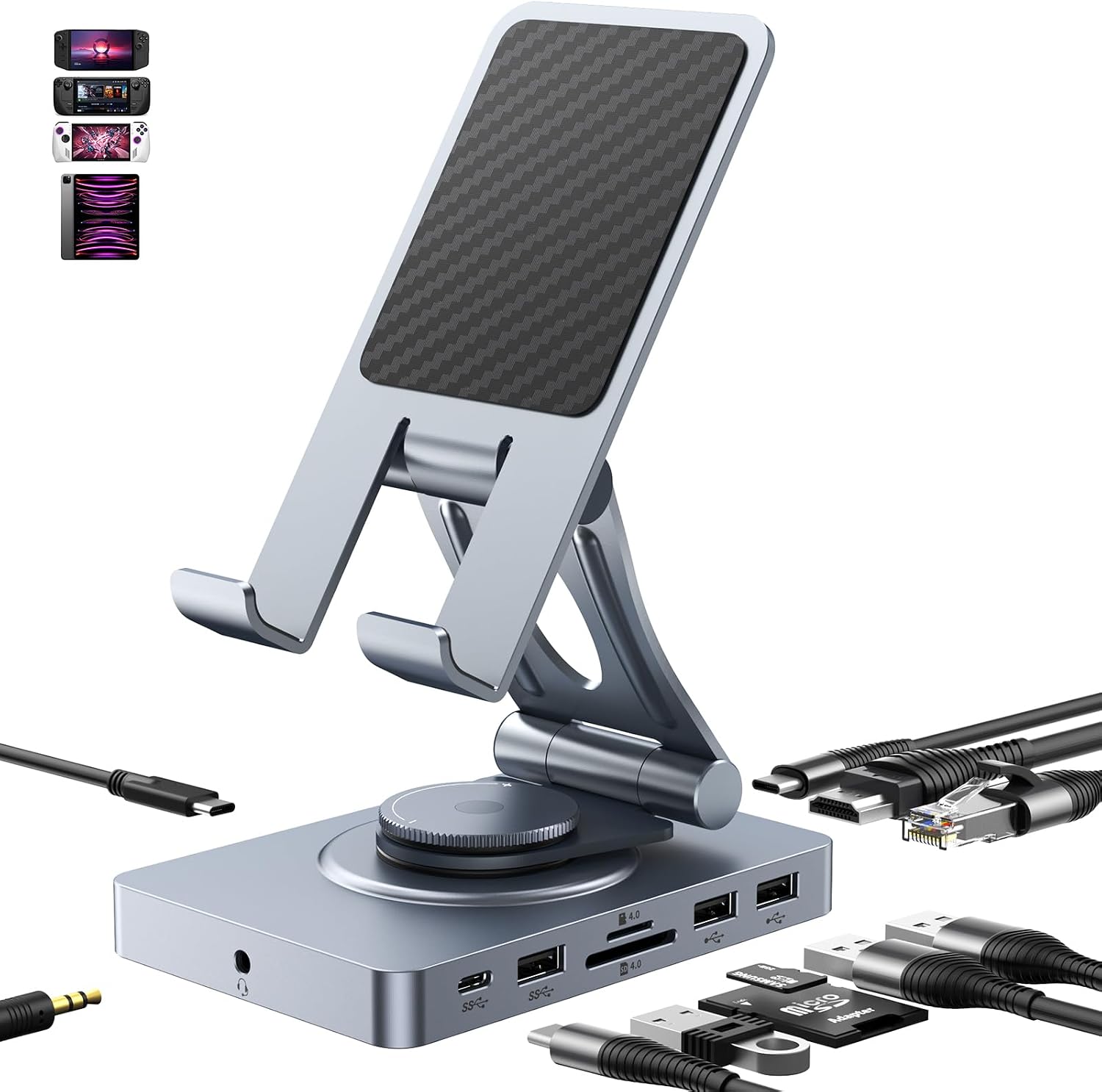 360 Rotating USB C Docking Station