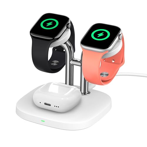 SwanScout 704A Dual Watch Charger (White & Silver)