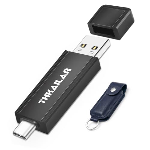 THKAILAR 1TB USB C Flash Drive Type-C&Type-A,USB 3.2 Gen 2 Portable SSD up to 1000MB/s,Thumb Drive for iPhone 15/16 Series/Mac/PC/Android,Zinc Alloy Solid State Drive for High-Speed Data Storage