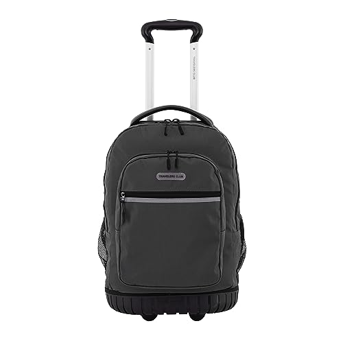 Travelers Club 20" Rolling Backpack with Laptop Compartment, Black