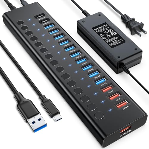 AGEEN 16-in-1 Powered USB Hub