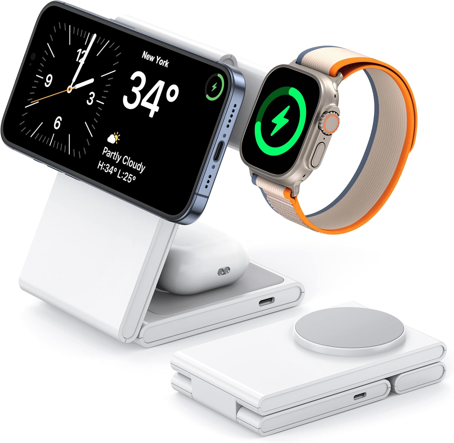 CUCICU 3-in-1 Magnetic Foldable Charger