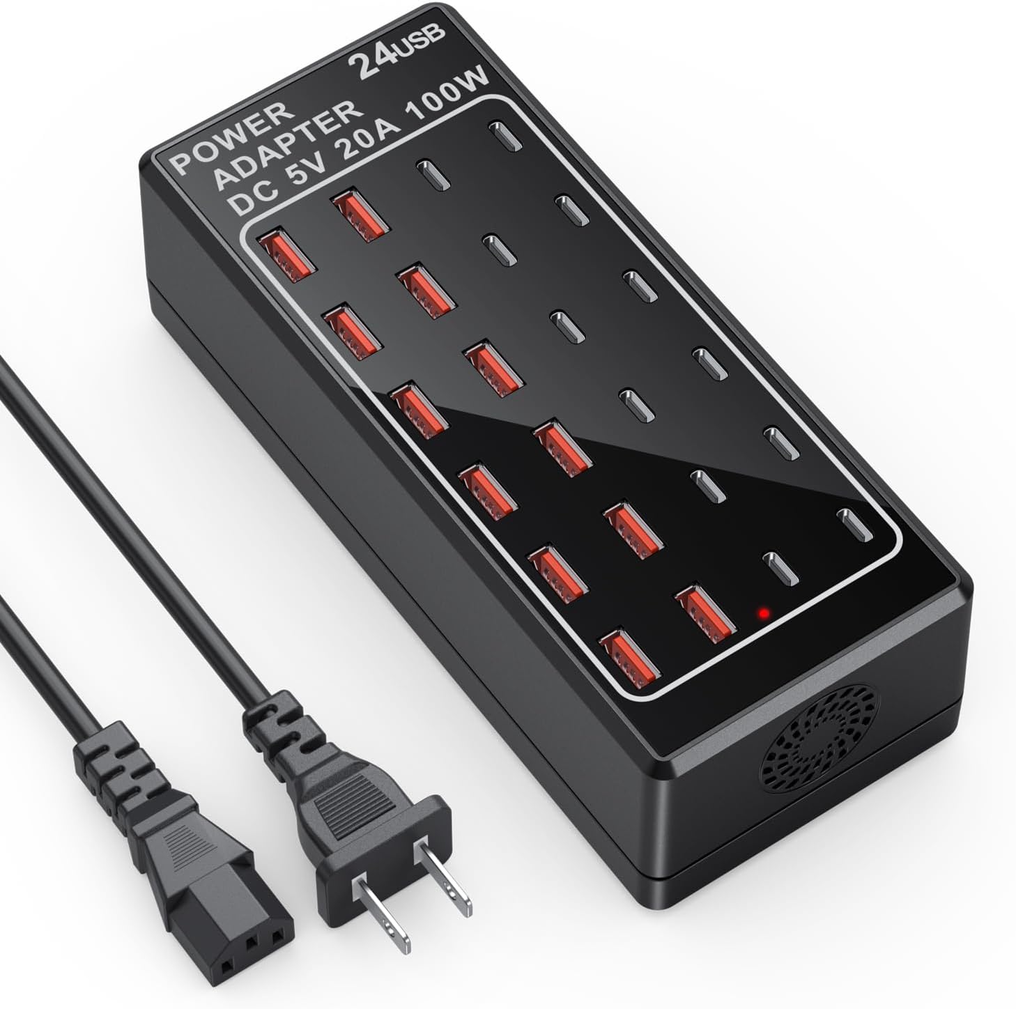 HONGYEE 100W 24‑Port USB Charger Station