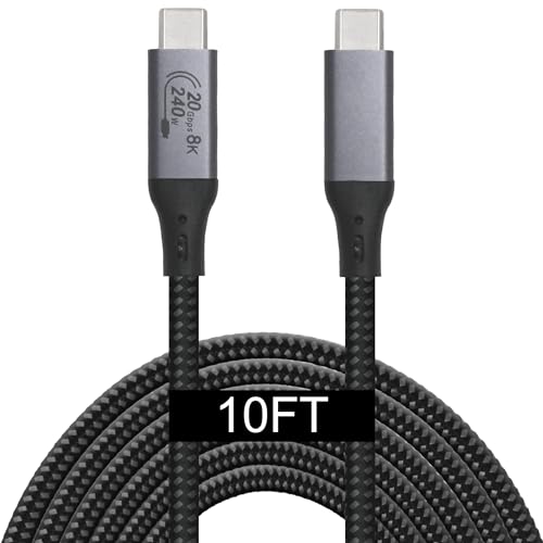 10-Foot USB4 Cable (Vebner)