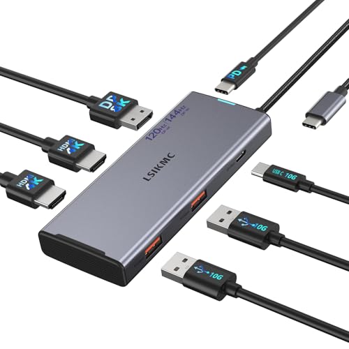 USB-C Laptop Docking Station for Triple Monitor (7-in-1)