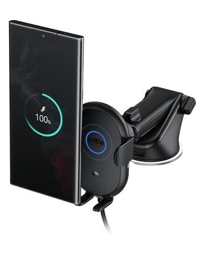 iOttie Auto Sense 2 Dash & Windshield Car Phone Holder with Qi Wireless Charging  Auto Clamping Phone Mount & Charger for iPhone, Google Pixel, Samsung Galaxy, Huawei, LG (Adapter Not Included)