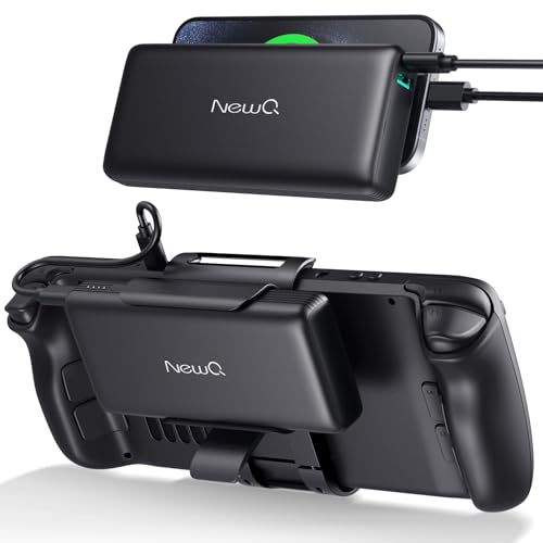 NEWQ 2-in-1 Steam Deck Battery Bank & Stand for Steam Deck/Steam Deck OLED, 20000mAh 65W PD3.0 Fast Charging Power Bank, Steam Deck Accessories, with Dual USB C Cables(Not Suitable for Case) NQ-SD-02