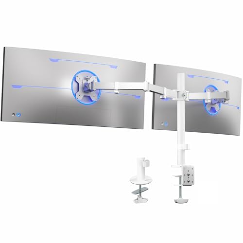 VIVO Dual Ultrawide Monitor Mount (White)