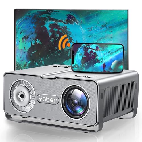 YABER U10 SE Projector with WiFi and Bluetooth, Native 1080P, 4K Supported, Projector for Outdoor Movies, 300 Inch, Zoomable, 10W Speakers, Home Theater, Compatible with TV Stick, iOS, Android-Premium