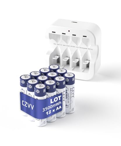 czvv 1.5V AA Rechargeable (White)