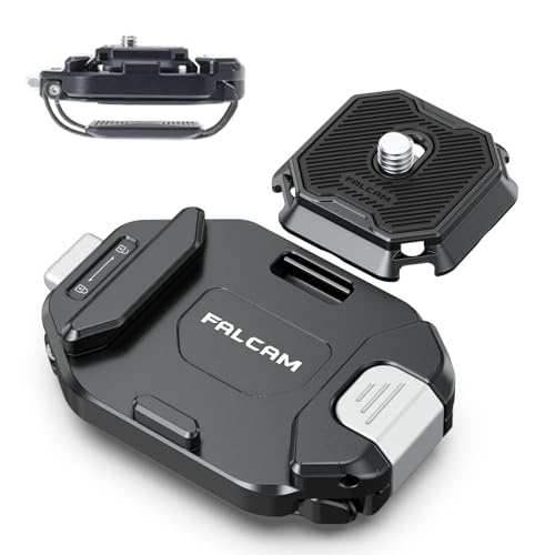 ULANZI F38 Camera Backpack Strap Clip Quick Release Kit for Backpack Straps V2, QR Plate Camera Tripod Mount Adapter Capture Camera Clip for Camera to Backpack Strap Quick Mount/Release, Black