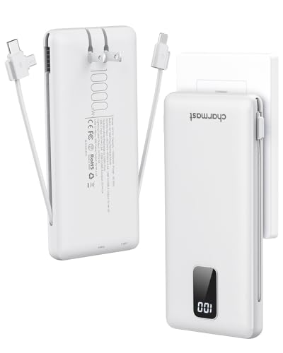 charmast 10000mAh (built-in cables & plug)