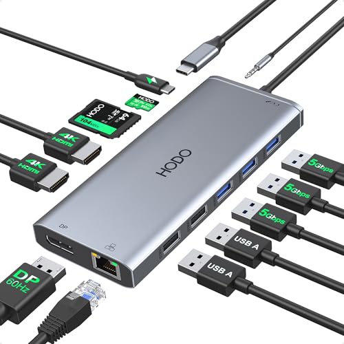 HODO USB C Docking Station 13‑in‑1