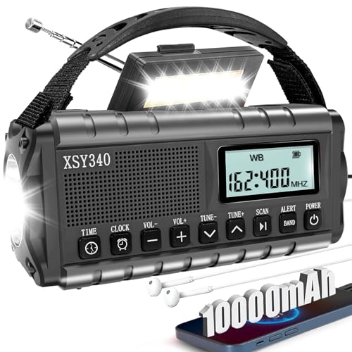 QAUYYW 37000mWh Emergency Hand Crank Radio
