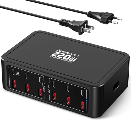 Aergiatech 220W 12-Port GaN Hub