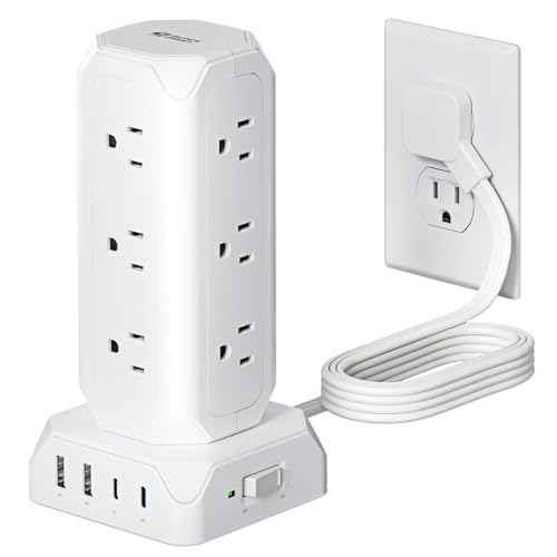 SUPERDANNY Power Strip Tower (12 Outlets)