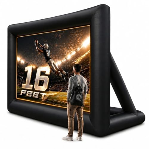KHOMO GEAR 16 ft Outdoor Projector Screen with Built-in Blower