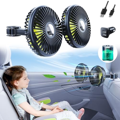 Nauttxon Battery Fan for Car Backseat