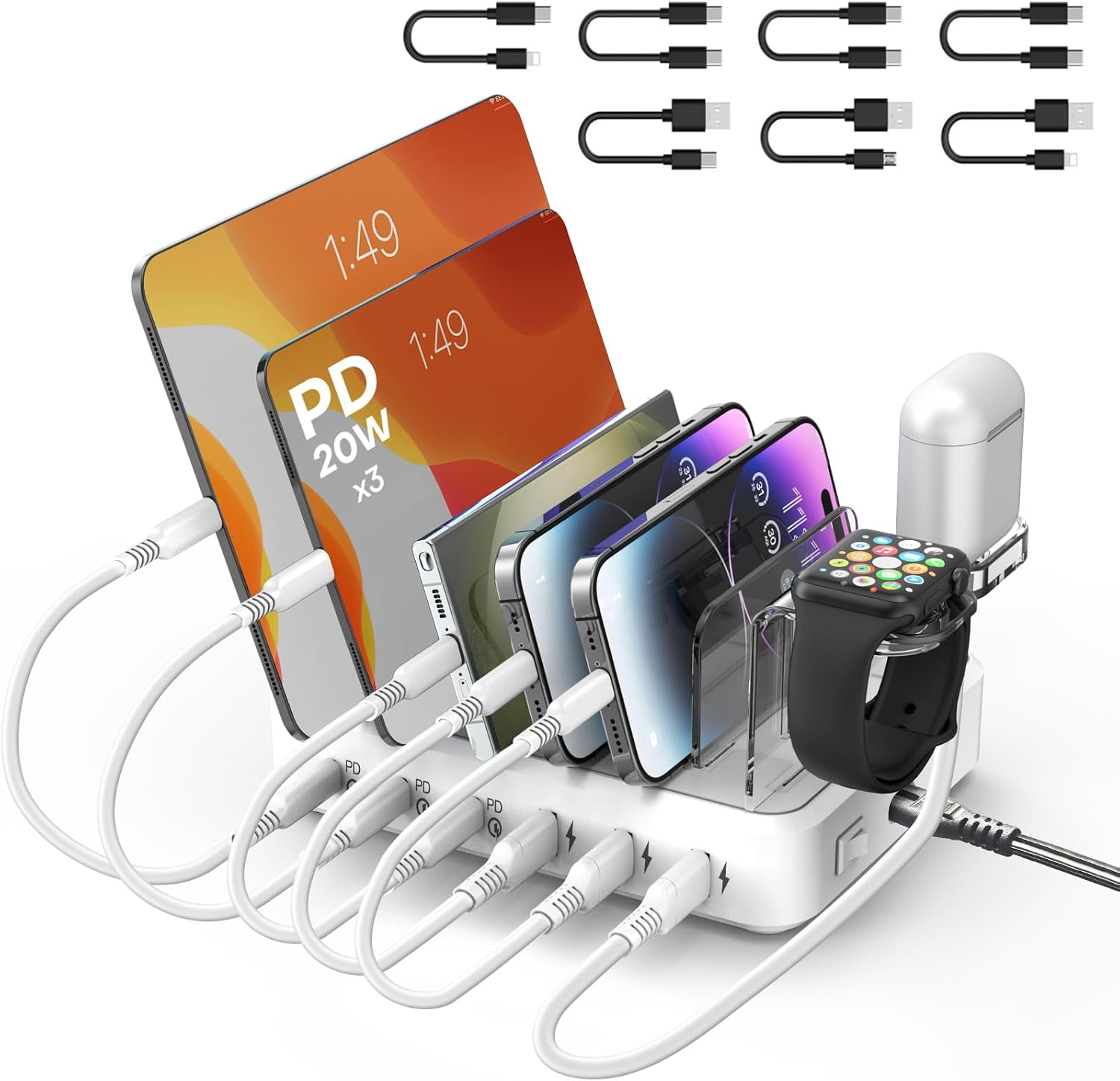 ENRIPRT 75W 6-Port Charging Station
